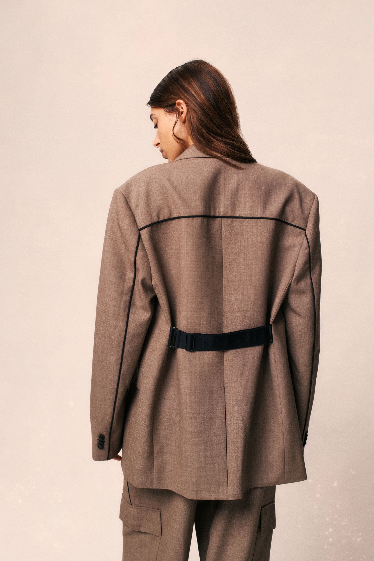 RESIDENCY BLAZER IN WALNUT BY P.E NATION, WOMENS FASHION ATHLEISURE BLAZER BROWN