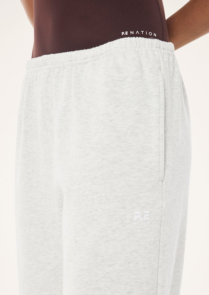 Adventure Cuffed Trackpant in Snow Marle by P.E Nation, Women's Athleisure Cuffed Trackpant