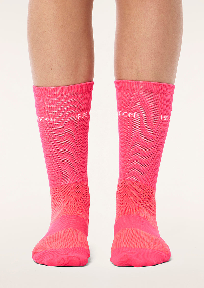 Aero Running Sock in Diva Pink by P.E Nation, Women's Ahtleisure Running Socks