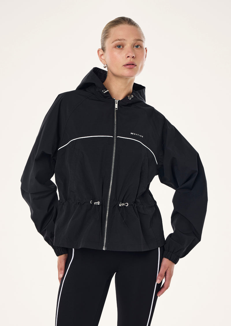 ALIGNMENT JACKET IN BLACK BY P.E NATION