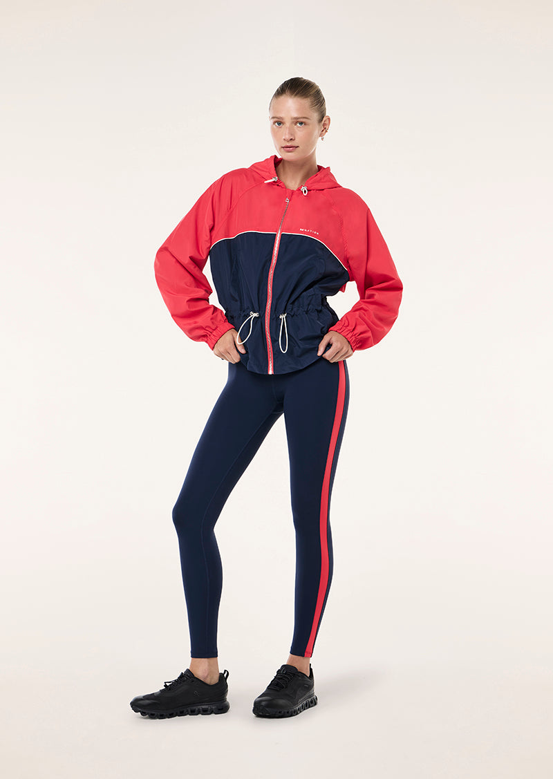 ALIGNMENT JACKET IN DARK NAVY BY P.E NATION, WOMEN'S ATHLEISURE JACKETS