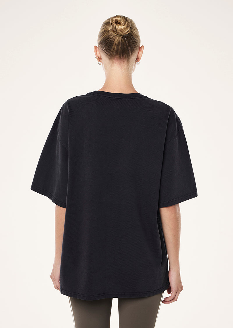 ALTITUDE TEE IN WASHED BLACK BY P.E NATION, WOMEN'S ATHLEISURE TEES