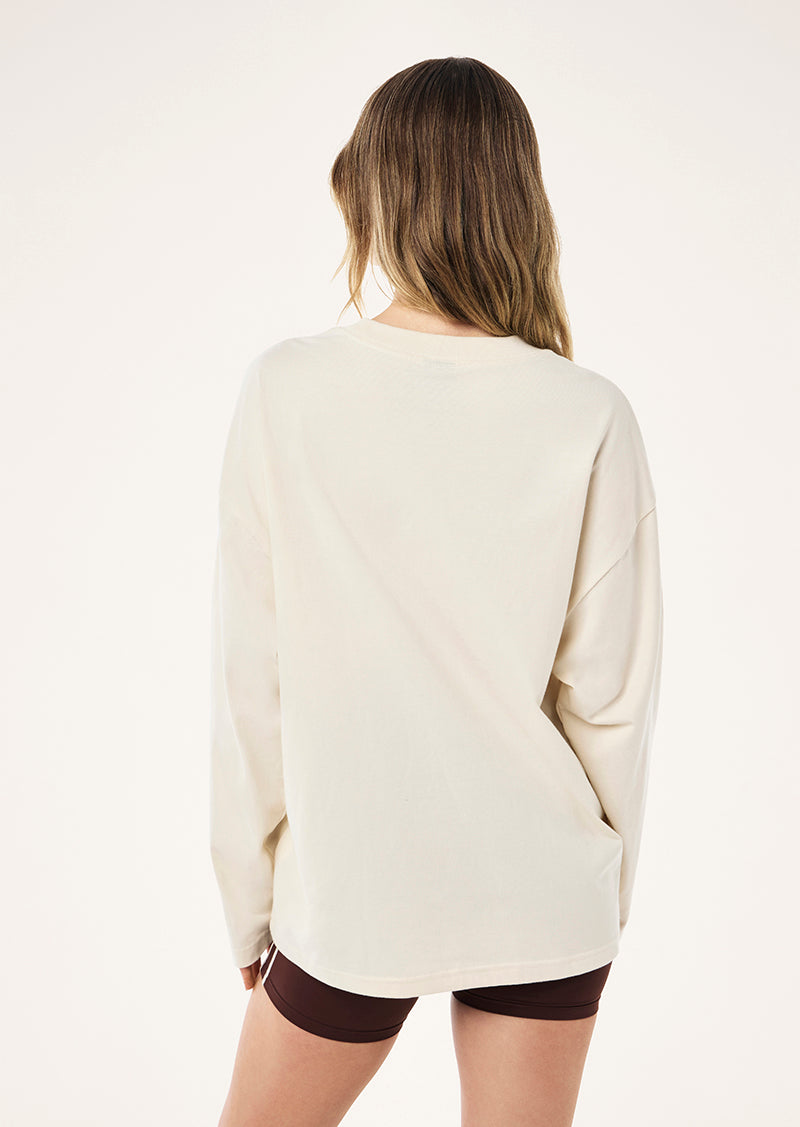 BACKSPIN LONG SLEEVE TEE IN WHISPER WHITE