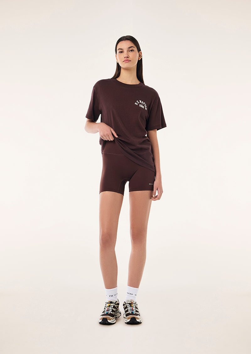 BACKSPIN TEE IN MAHOGANY