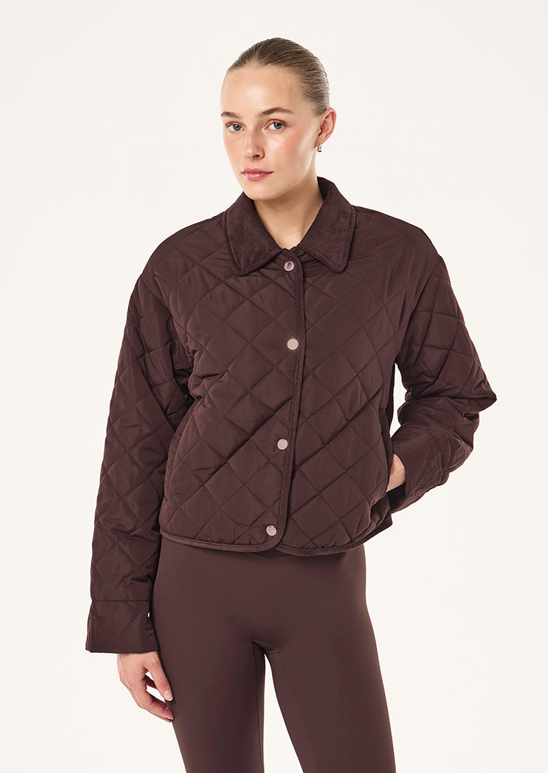 BREAKER JACKET IN DARK PLUM BY P.E NATION