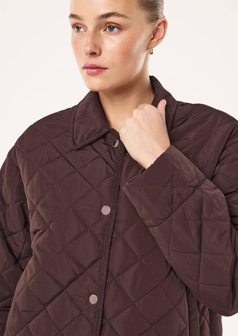 BREAKER JACKET IN DARK PLUM BY P.E NATION, WOMEN'S ATHLEISURE QUILT JACKETS