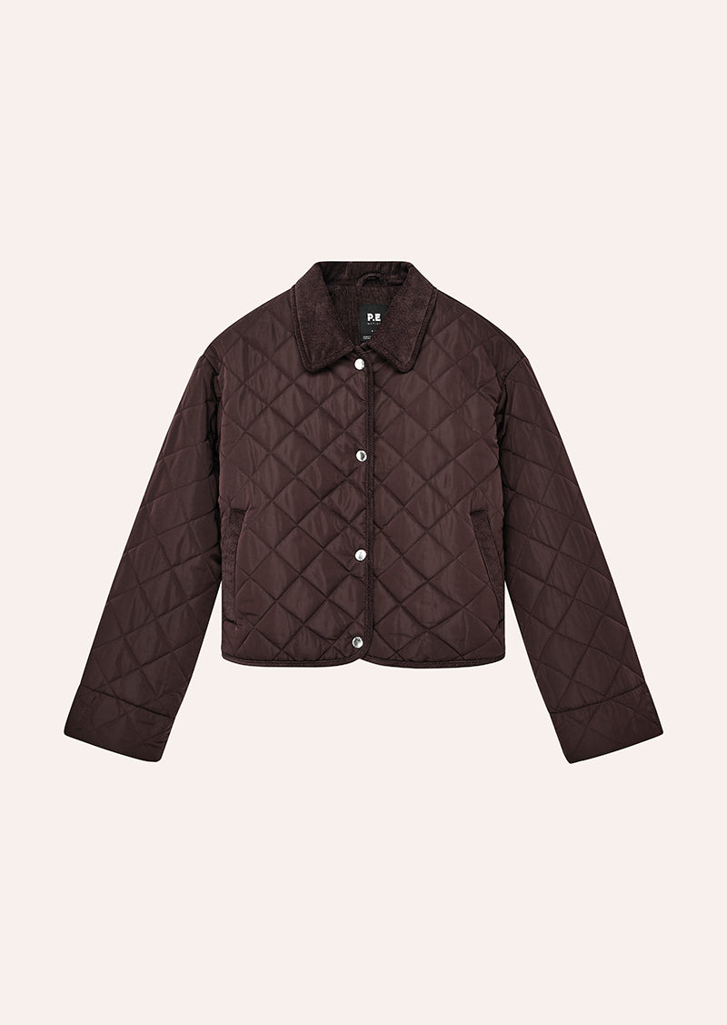 BREAKER JACKET IN DARK PLUM BY P.E NATION, WOMEN'S ATHLEISURE QUILT JACKETS