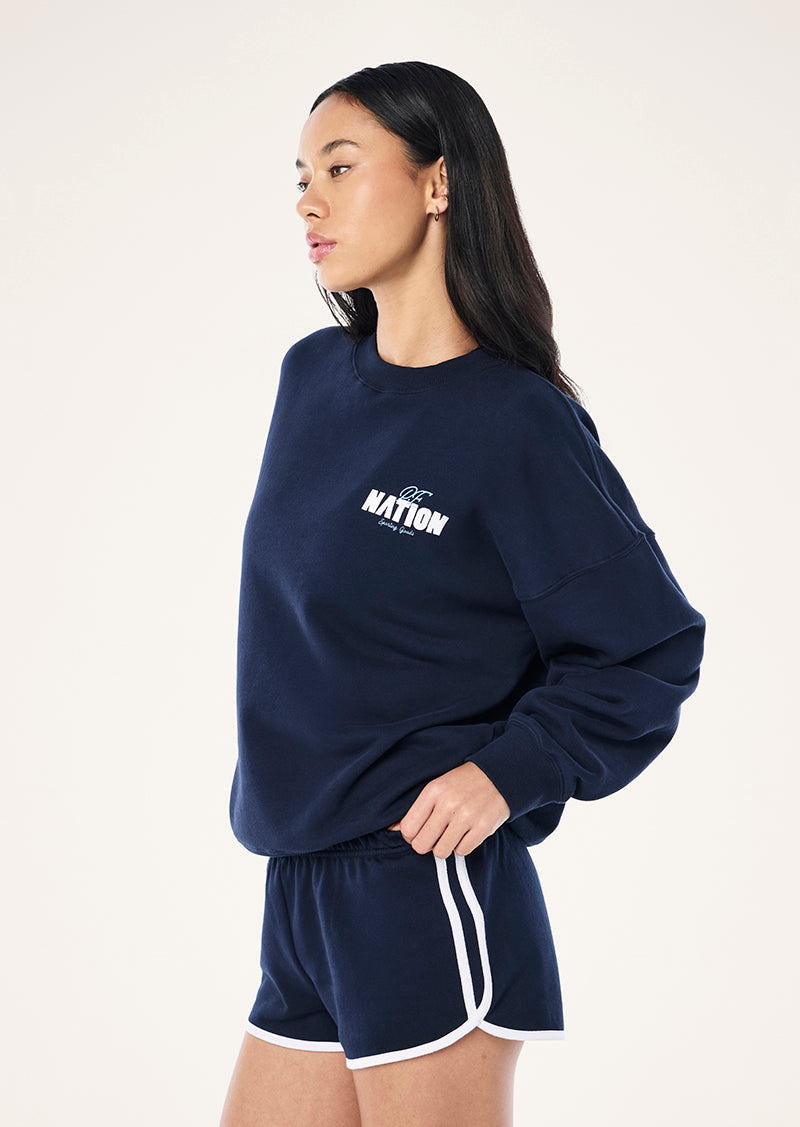 CHAMPION OVERSIZED SWEAT IN DARK NAVY