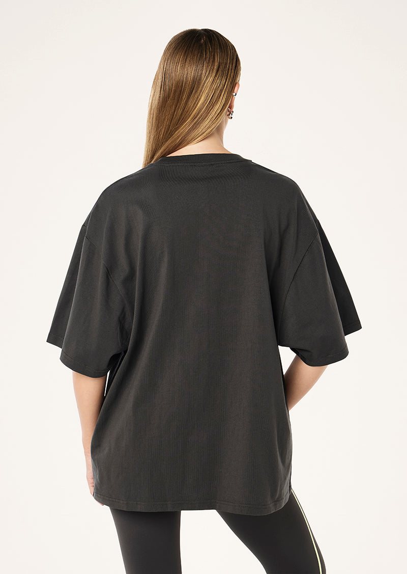CORE OVERSIZED TEE IN CAVIAR BY P.E NATION, WOMEN'S ATHLEISURE OVERSIZED TEES