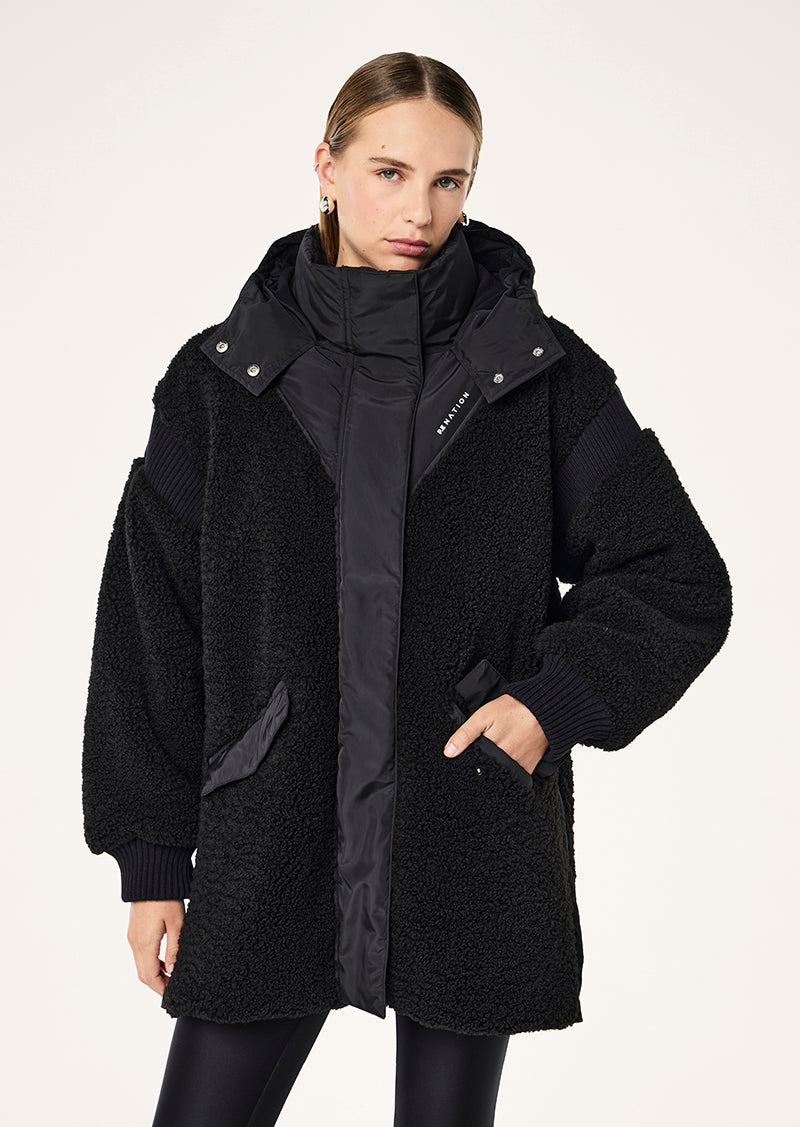 DISTRICT JACKET IN BLACK BY P.E NATION