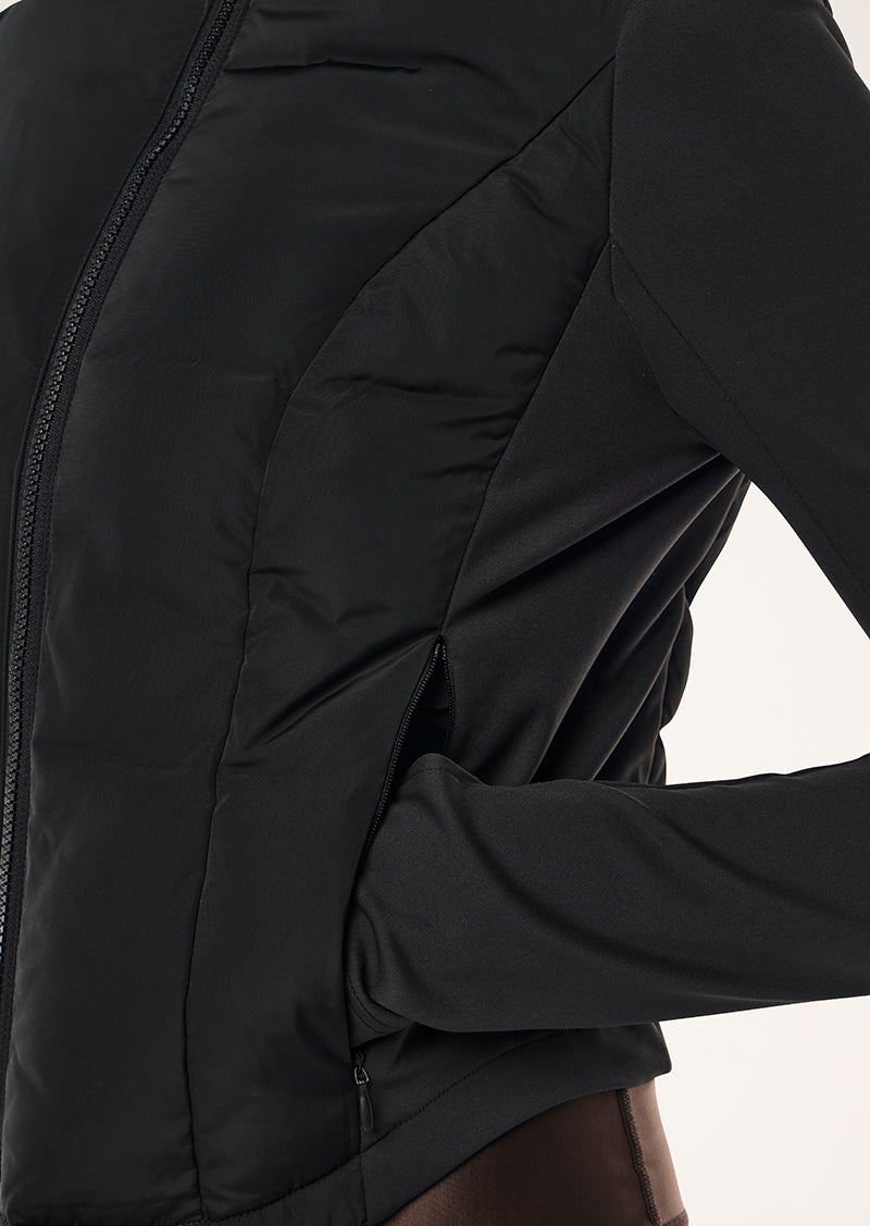 DRIFT JACKET IN BLACK BY P.E NATION, WOMENS ATHLEISURE JACKET BLACK