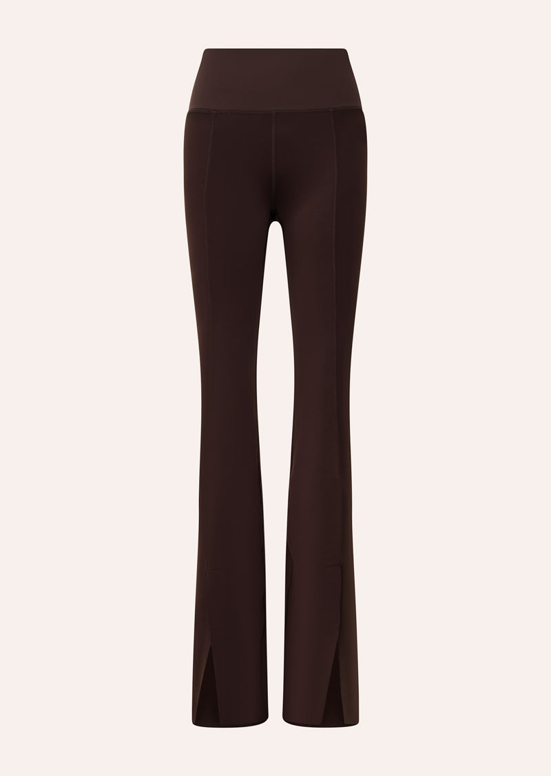 ELEVATION LEGGING IN ESPRESSO BY P.E NATION, WOMENS ATHLEISURE FLARE LEGGING BROWN