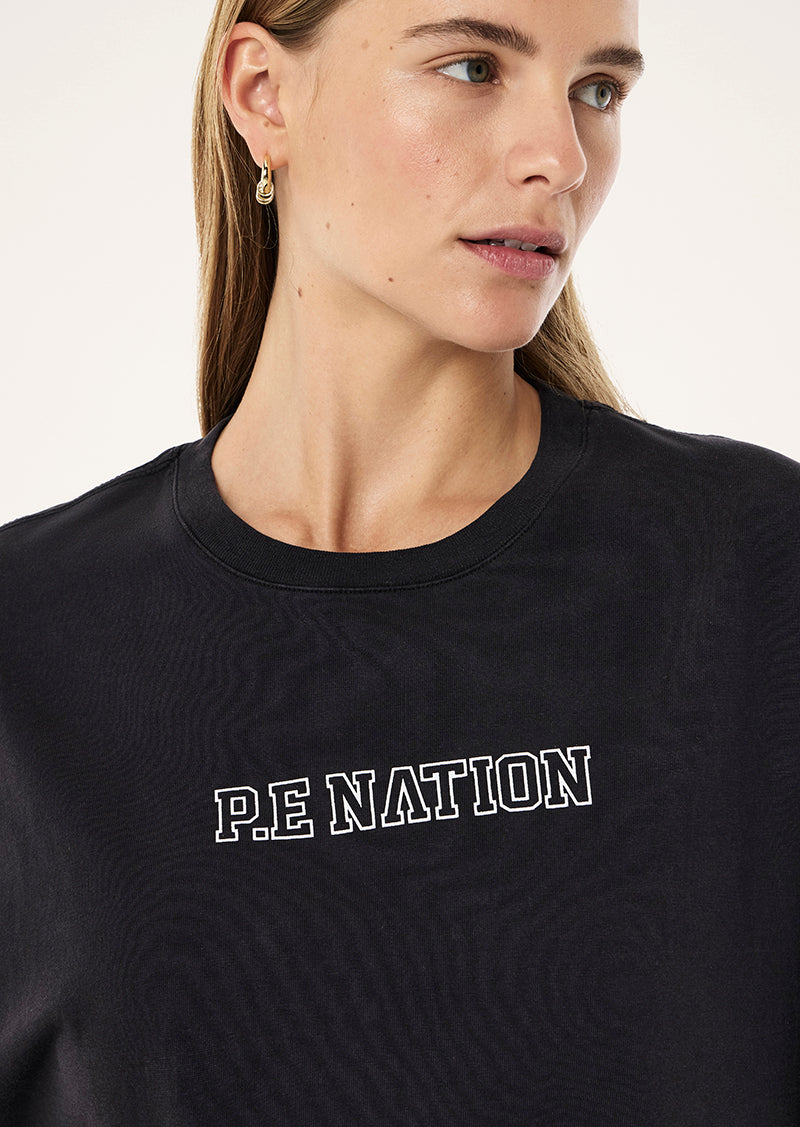 Elysian 2.0 Oversized tee in Washed Black by P.E Nation, Women's Athleisure Oversized Tees