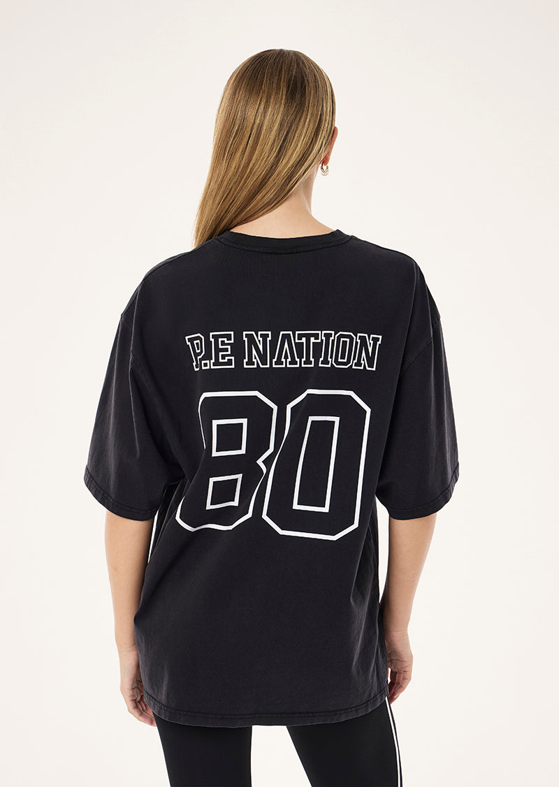 Elysian 2.0 Oversized tee in Washed Black by P.E Nation, Women's Athleisure Oversized Tees