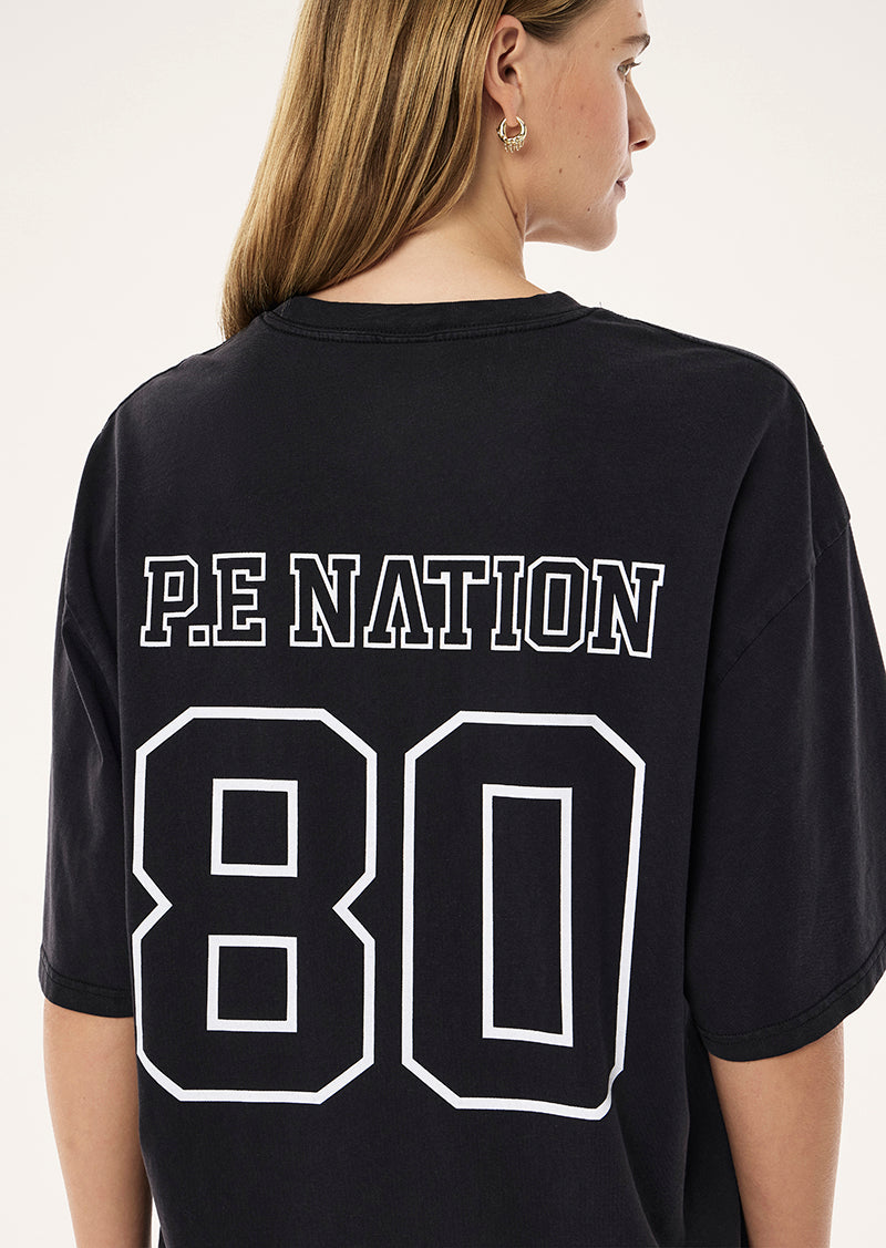 Elysian 2.0 Oversized tee in Washed Black by P.E Nation, Women's Athleisure Oversized Tees
