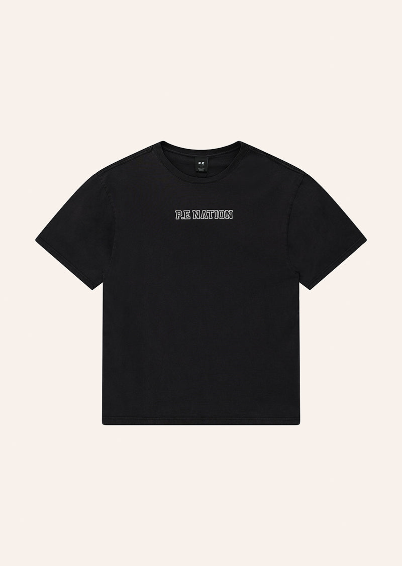 Elysian 2.0 Oversized tee in Washed Black by P.E Nation, Women's Athleisure Oversized Tees