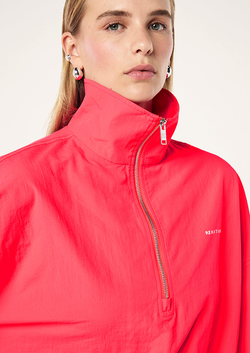 Engage Zip Jacket in Diva Pink by P.E Nation, Women's Athleisure Winbreaker Jackets