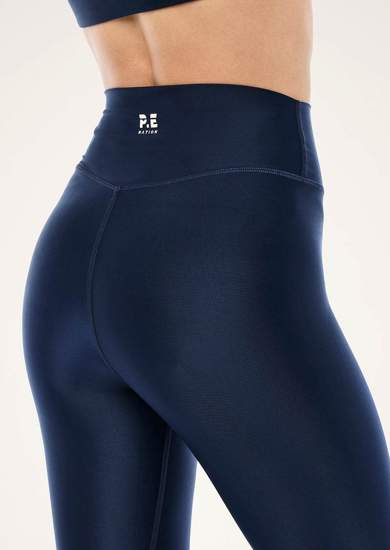 FAIRMONT FULL LENGTH LEGGING IN DARK NAVY SHINE BY P.E NATION, WOMEN'S ATHLEISURE LEGGINGS