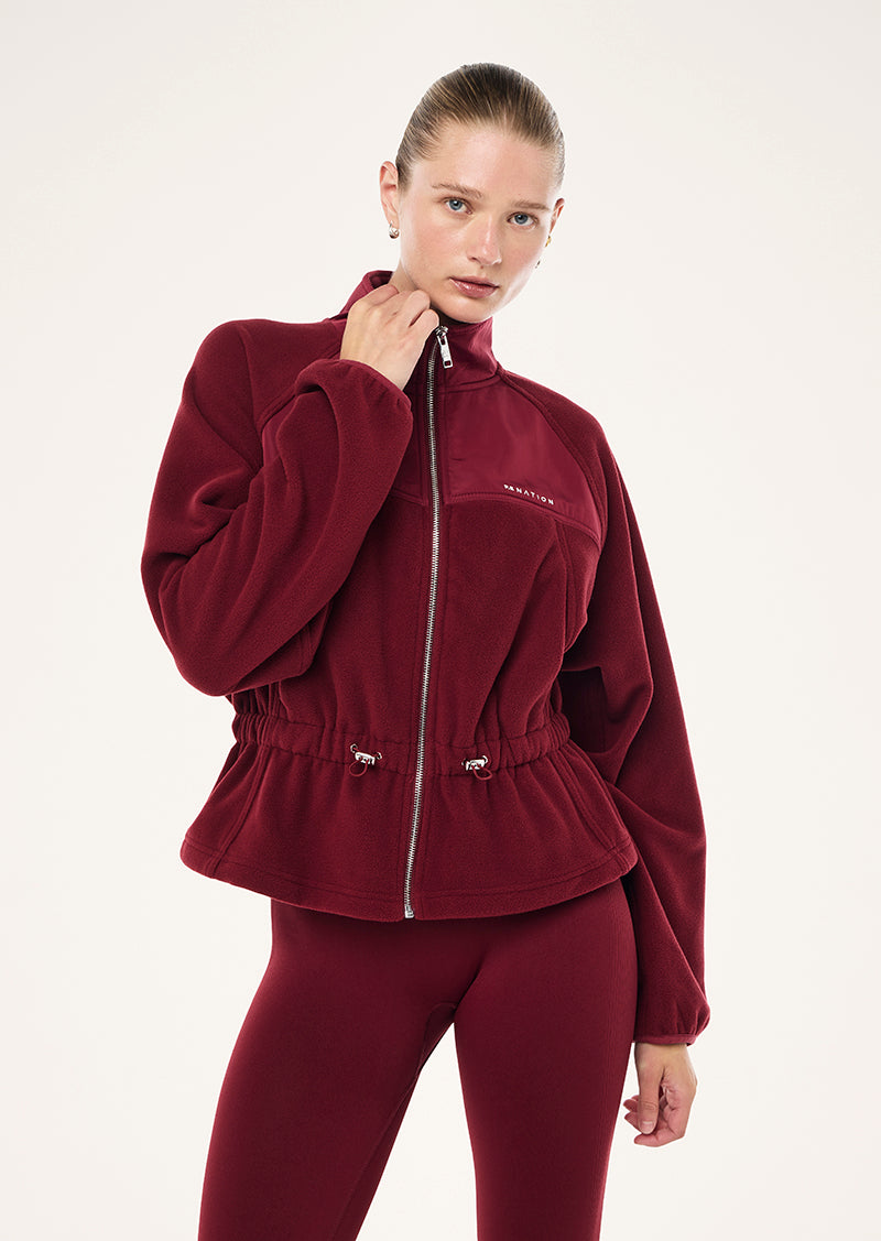 FORM JACKET IN CABERNET BY P.E NATION