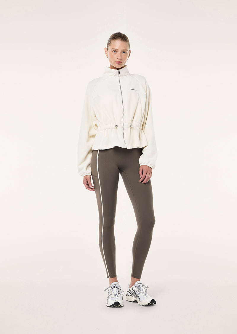 FORM JACKET IN WHISPER WHITE BY P.E NATION, WOMEN'S ATHLEISURE JACKETS