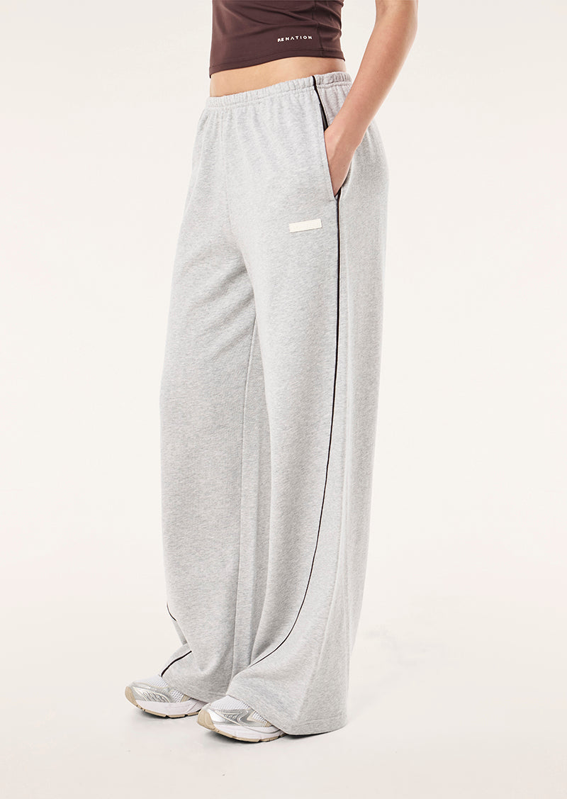 FULL SWING TRACKPANT IN MID GREY MARLET BY P.E NATION, WOMEN'S ATHLEISURE TRACKPANT