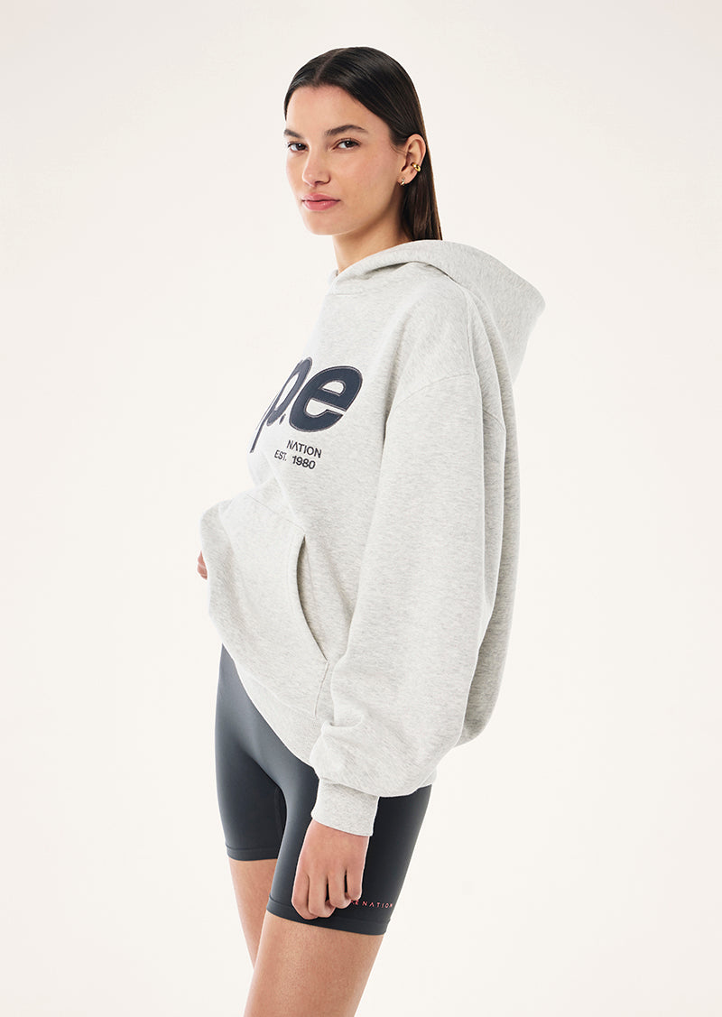 GLIDE 2.0 OVERSIZED HOODIE IN GREY MARLE & ASPHALT