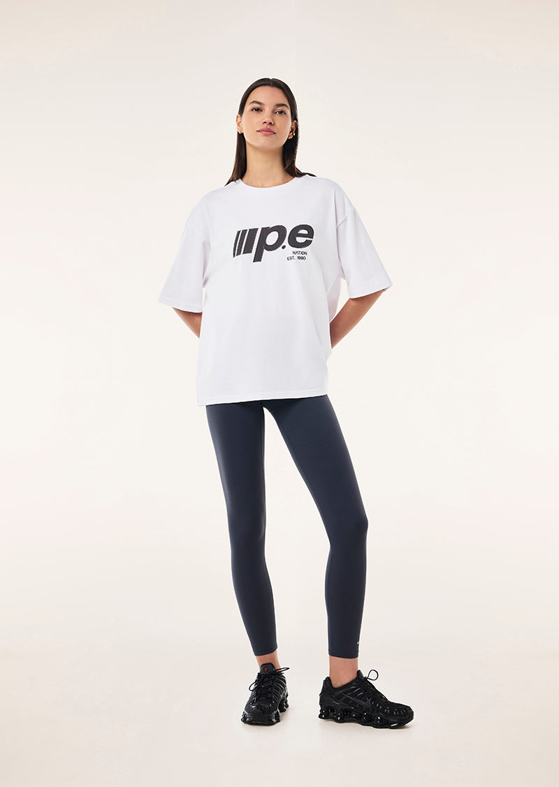 GLIDE 2.0 OVERSIZED TEE IN WHITE