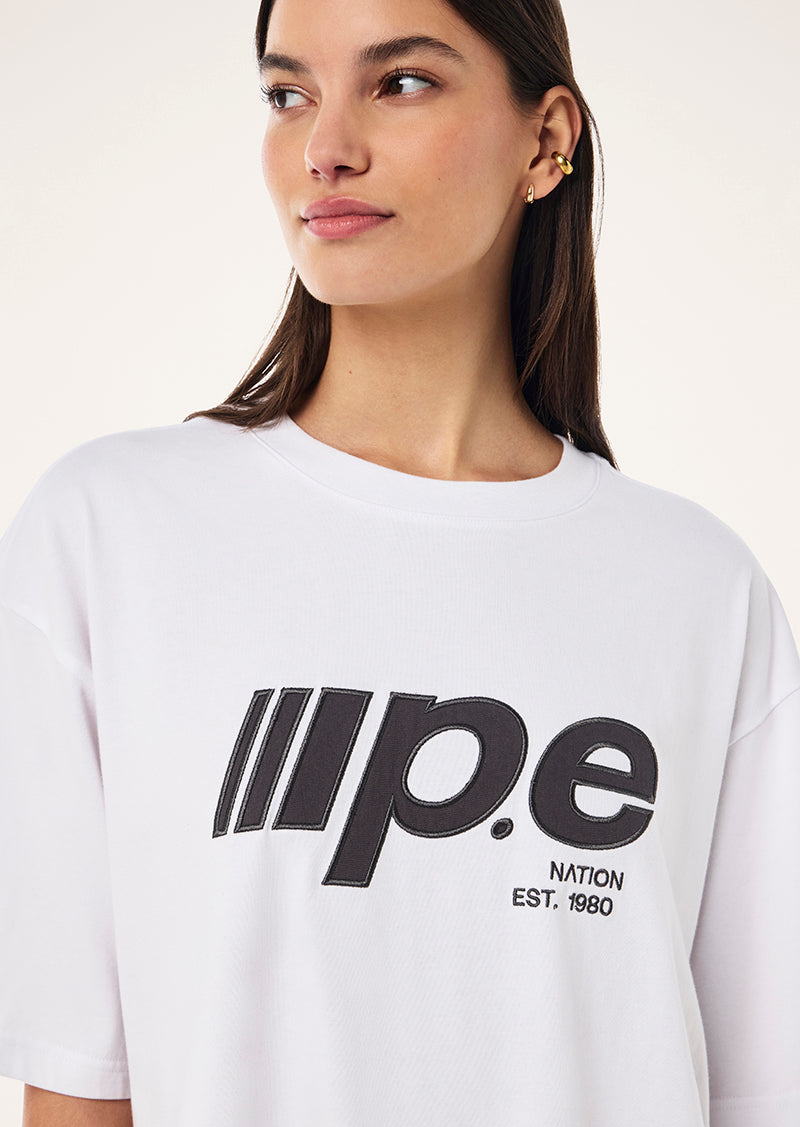 GLIDE 2.0 OVERSIZED TEE IN WHITE
