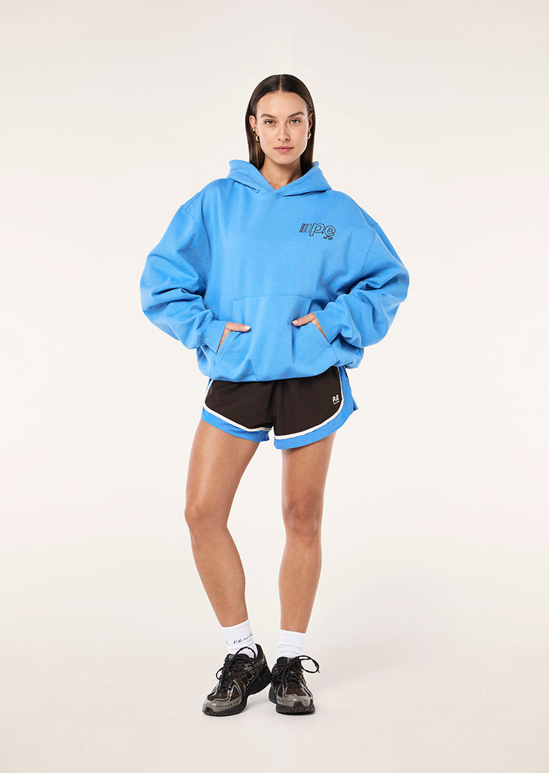 GLIDE HOODIE IN MARINA BLUE BY P.E NATION, WOMEN'S ATHLEISURE HOODIES