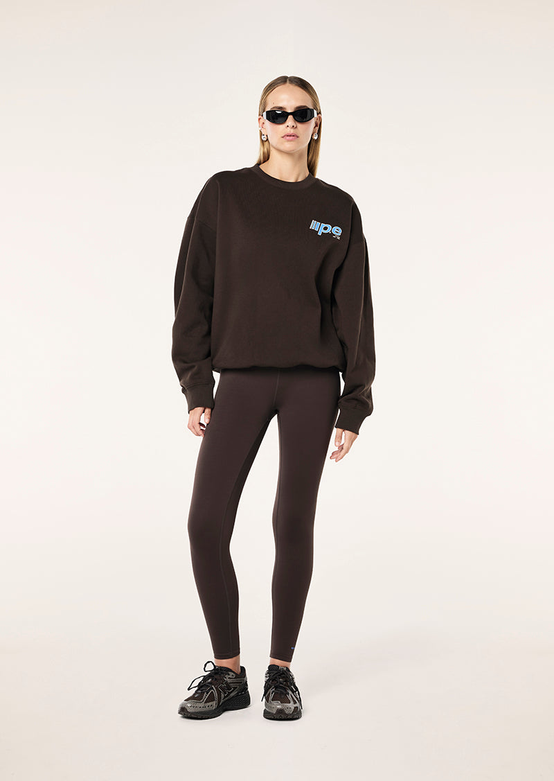 GLIDE SWEAT IN COFFEE BY P.E NATION, WOMEN'S ATHLEISURE SWEATSHIRTS