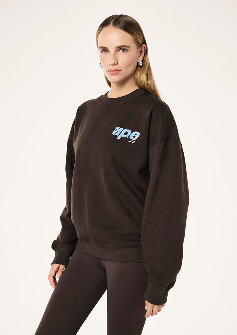 GLIDE SWEAT IN COFFEE BY P.E NATION, WOMEN'S ATHLEISURE SWEATSHIRTS