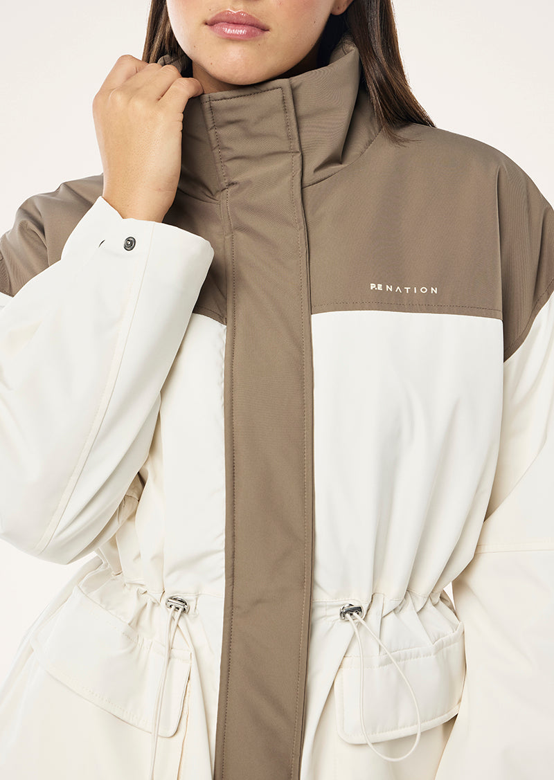 GUILD JACKET IN WHISPER WHITE BY P.E NATION WOMENS ACTIVE JACKET