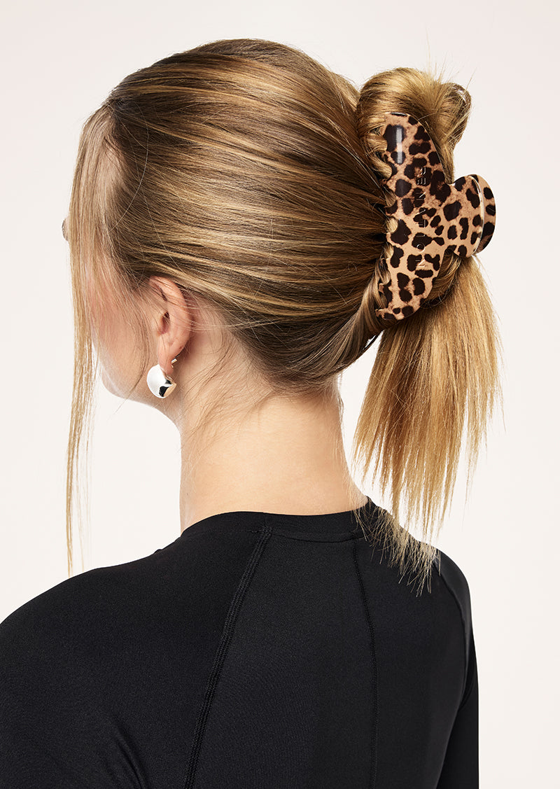 Hair Clip in Leopard Print by P.E Nation, Women's Athleisure Hair Clips