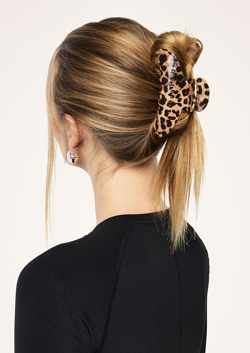 Hair Clip in Leopard Print by P.E Nation, Women's Athleisure Hair Clips