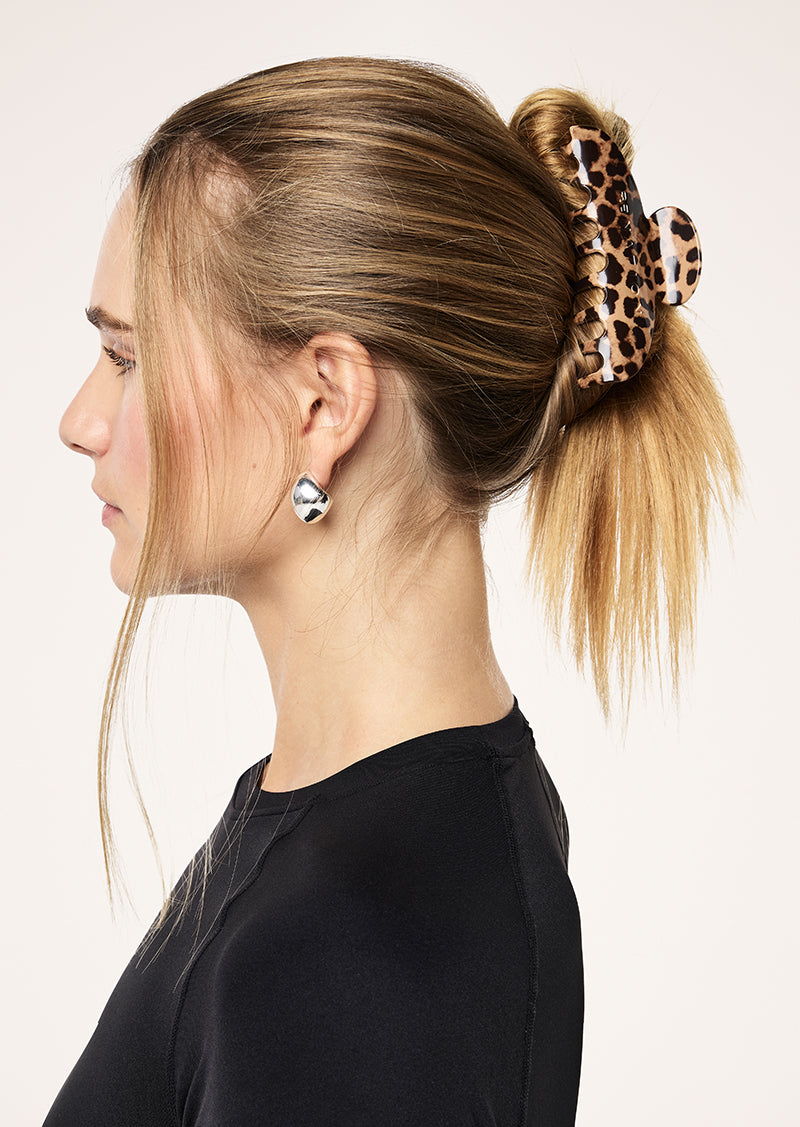 Hair Clip in Leopard Print by P.E Nation, Women's Athleisure Hair Clips