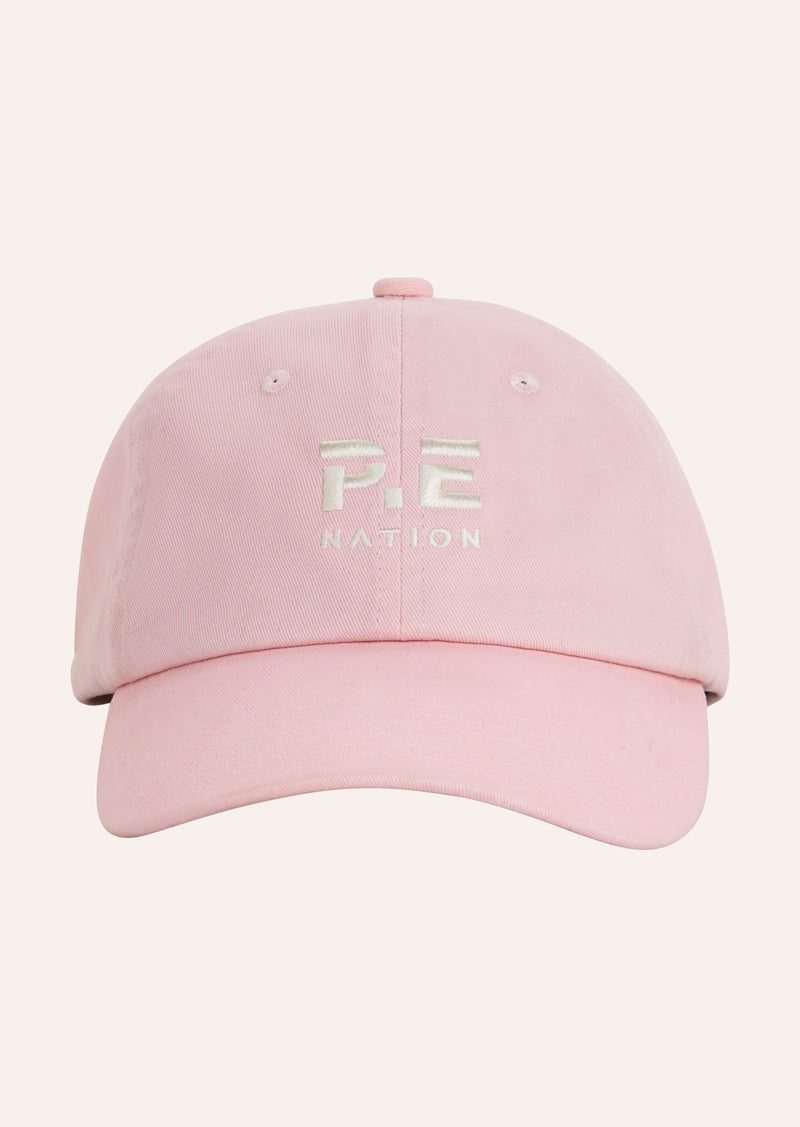 HEADS UP CAP IN CHALK PINK BY P.E NATION, WOMENS ATHLEISURE ACCSESSORIES HAT PINK
