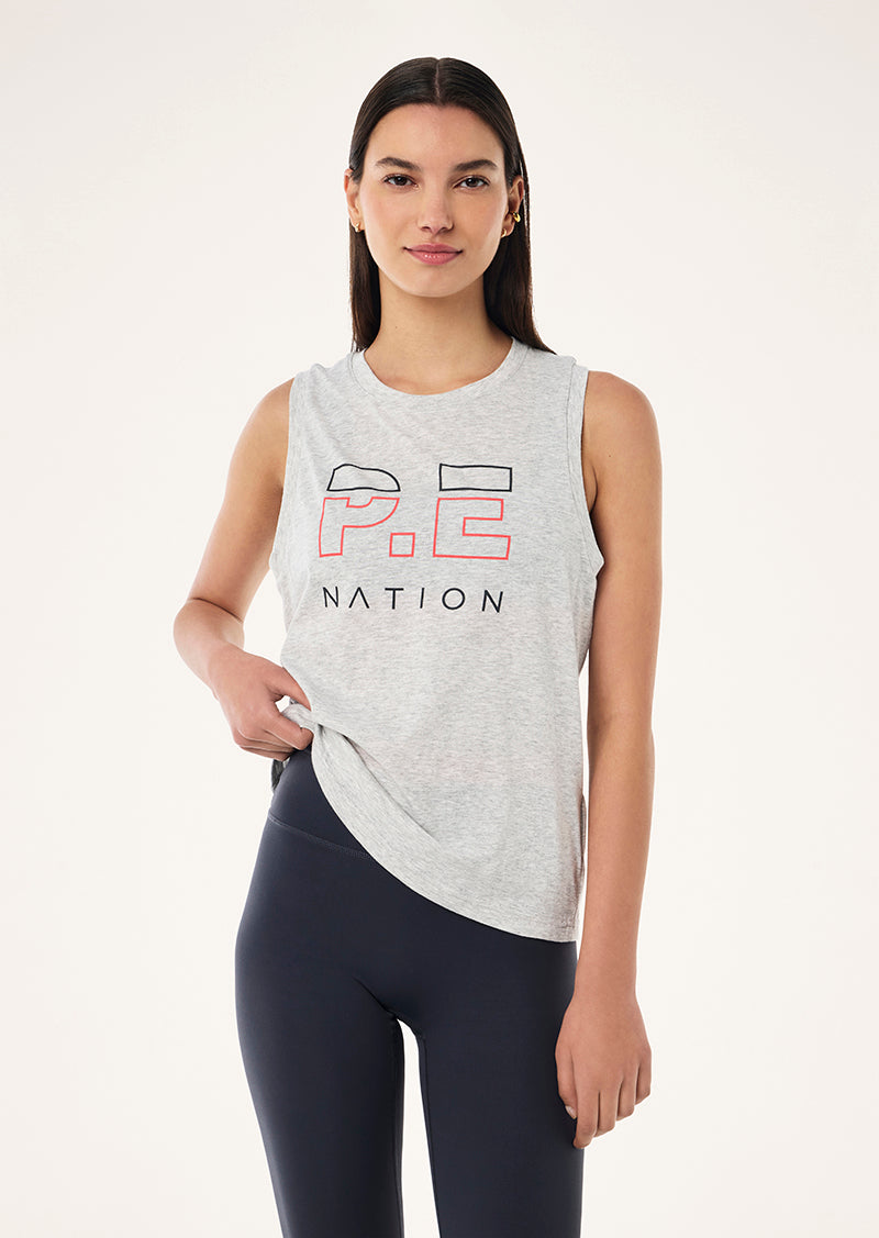 HEADS UP TANK IN GREY MARLE