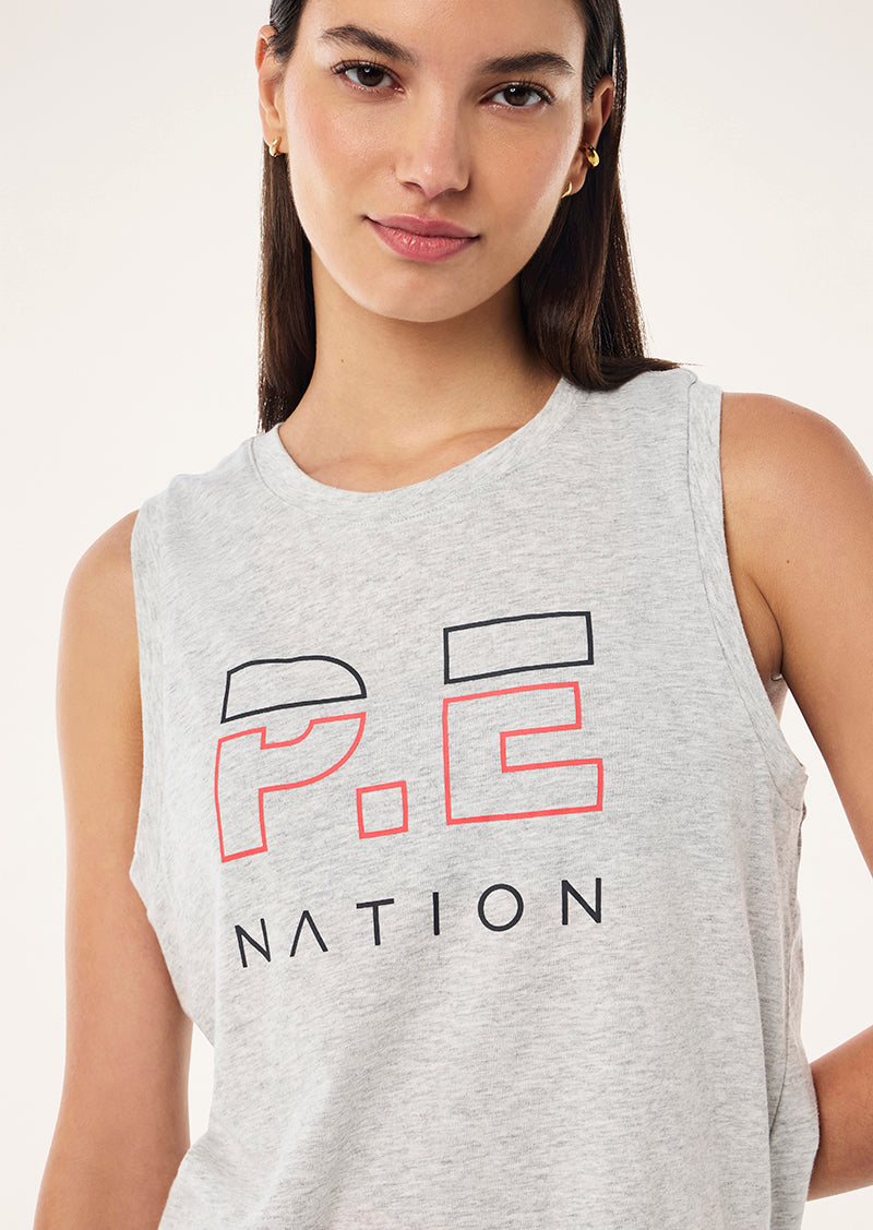 HEADS UP TANK IN GREY MARLE