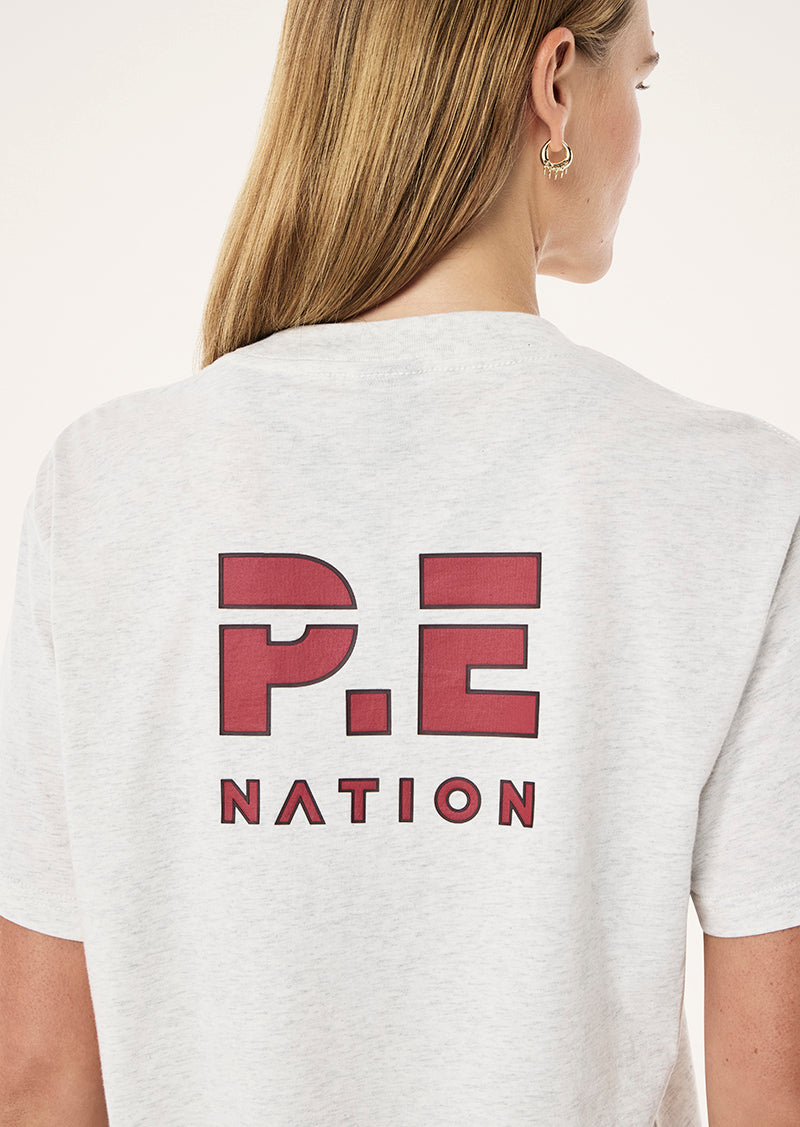 Heads Up 2.0 Tee in Snow Marle by P.E Nation, Women's Athleisure Tees
