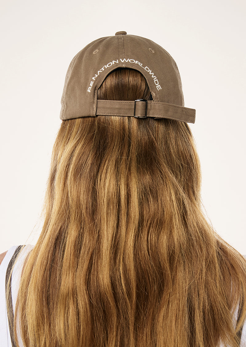 HEADS UP CAP IN WALNUT BY P.E NATION, WOMENS ATHLEISURE ACCSESSORIES HAT BROWN