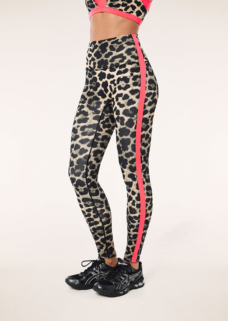 HIGHGATE FULL LENGTH LEGGING IN LEOPARD & DIVA PINK