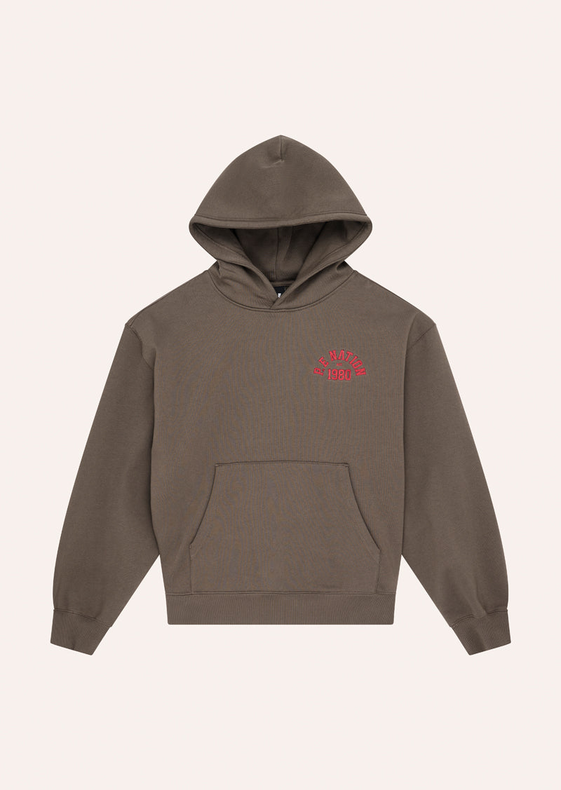 INBOUND HOODIE IN MAJOR BROWN BY P.E NATION, WOMEN'S ATHLEISURE HOODIES