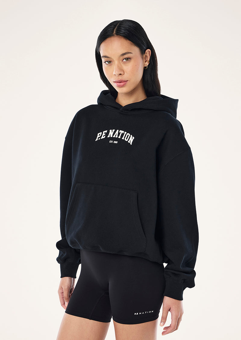 LEGACY 2.0 OVERSIZED HOODIE IN BLACK & WHISPER WHITE