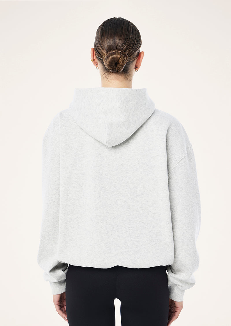 LEGACY 2.0 OVERSIZED HOODIE IN GREY MARLE & DARK NAVY