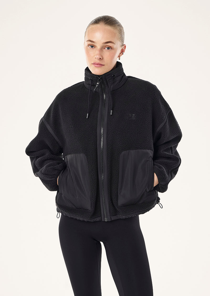 Lennon Sherpa Jacket | Black | P.E Nation