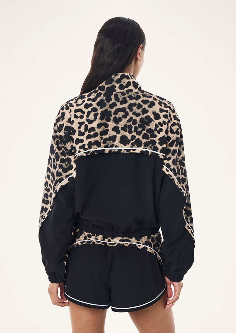 Linear Jacket in Leopard by P.E Nation, Women's Athleisure Running Jackets