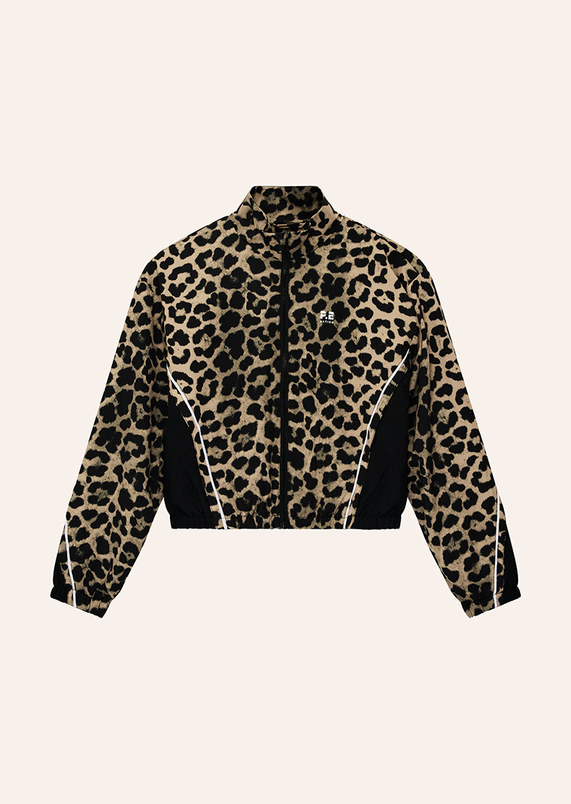 Linear Jacket in Leopard by P.E Nation, Women's Athleisure Running Jackets