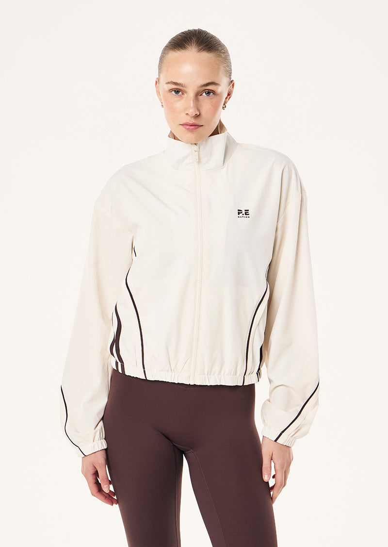 LINEAR JACKET IN WHISPER WHITE BY P.E NATION