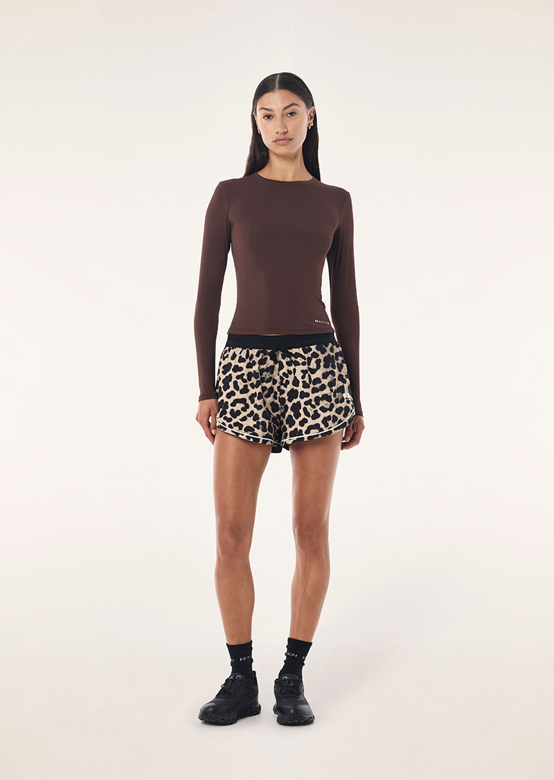 P.E Nation LINEAR SHORT IN LEOPARD & BLACK