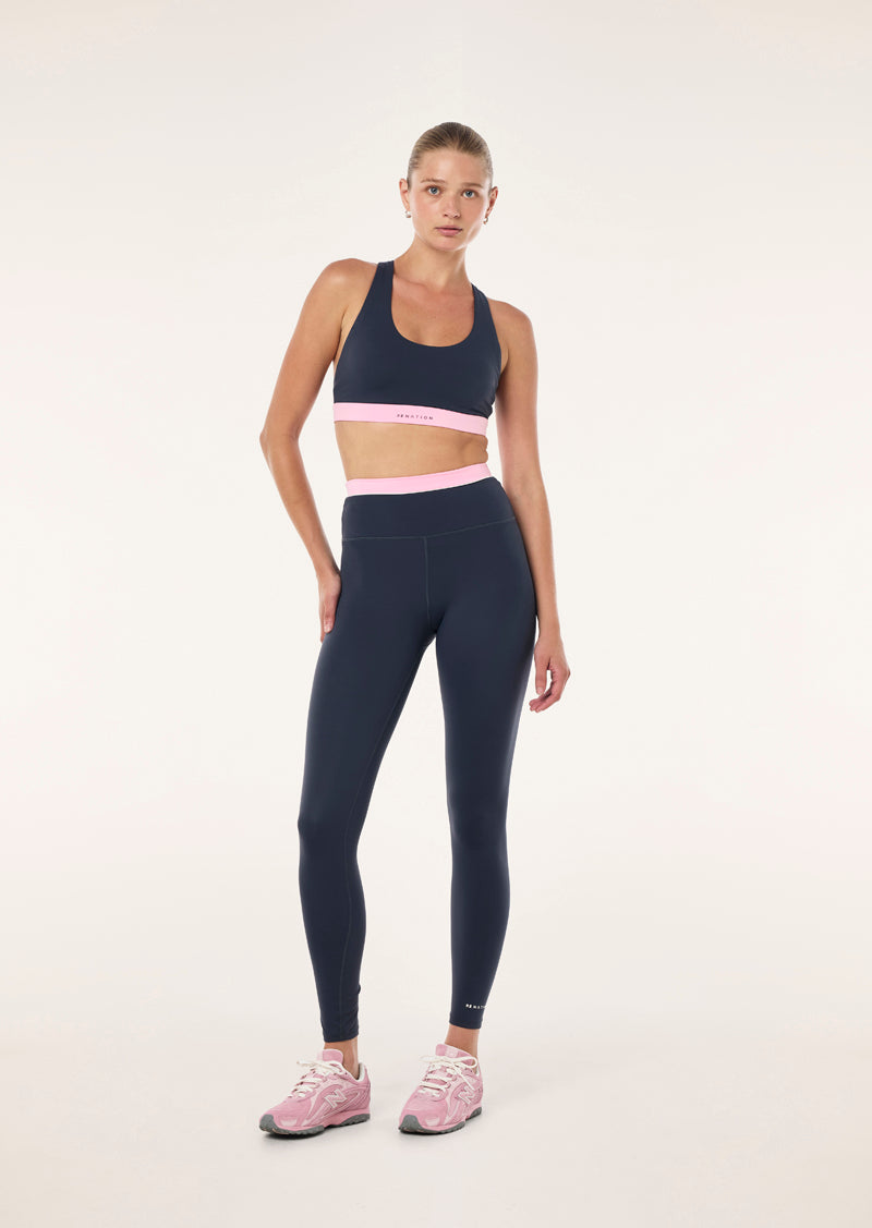 LUMIFY SPORTS BRA IN MARINE BLUE BY P.E NATION, WOMEN'S ATHLEISURE SPORTS BRA